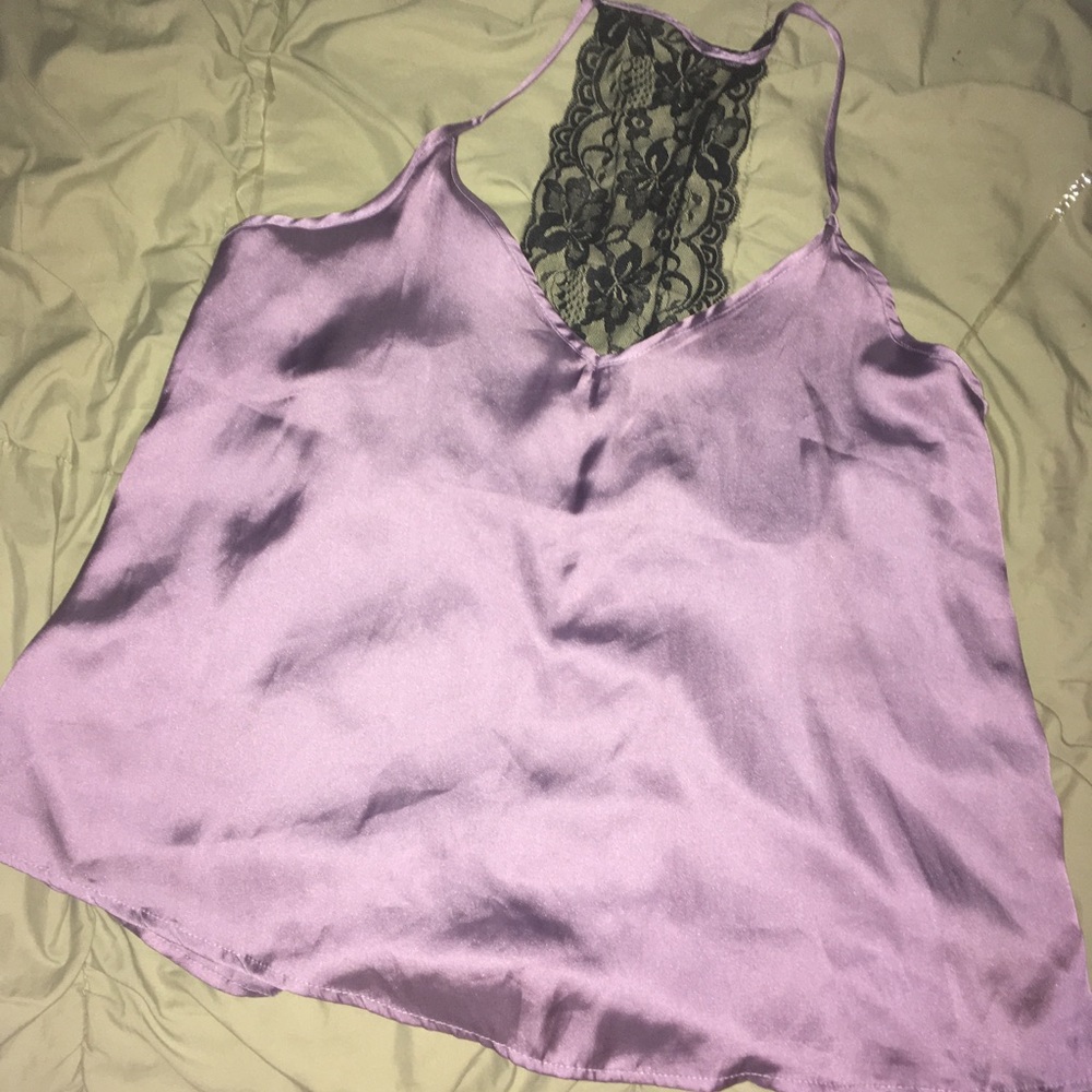 Lavender satin tank
